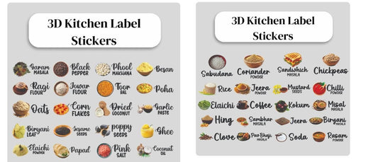 LabelEase™ - 3D Waterproof Kitchen Spice Jar Stickers by Comfortrix